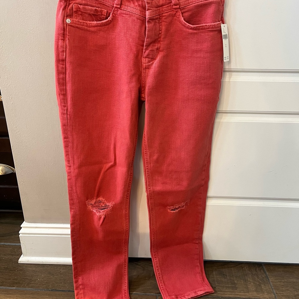 NWT Pilcro High rise slim ankle Jean